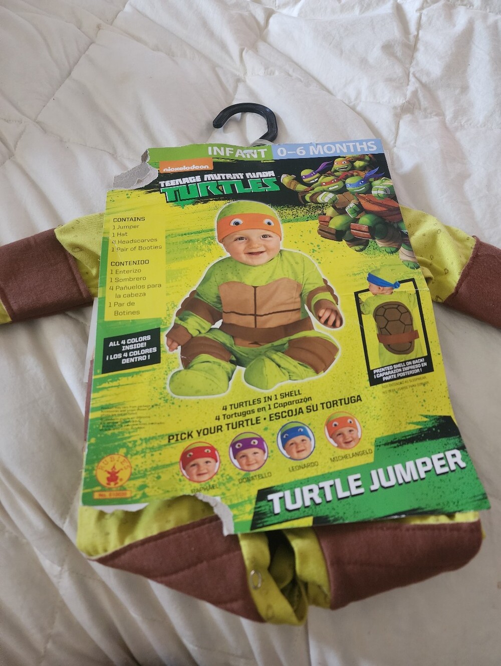 Teenage Mutant Ninja Turtles Infant Haloween Costume - Rubie's 0-6 Mos. New